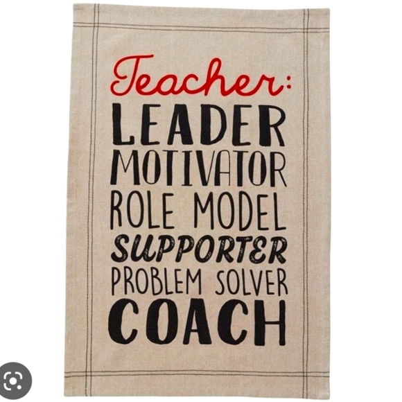 Mud Pie Other - Teacher tea towel NWT 🍎📚